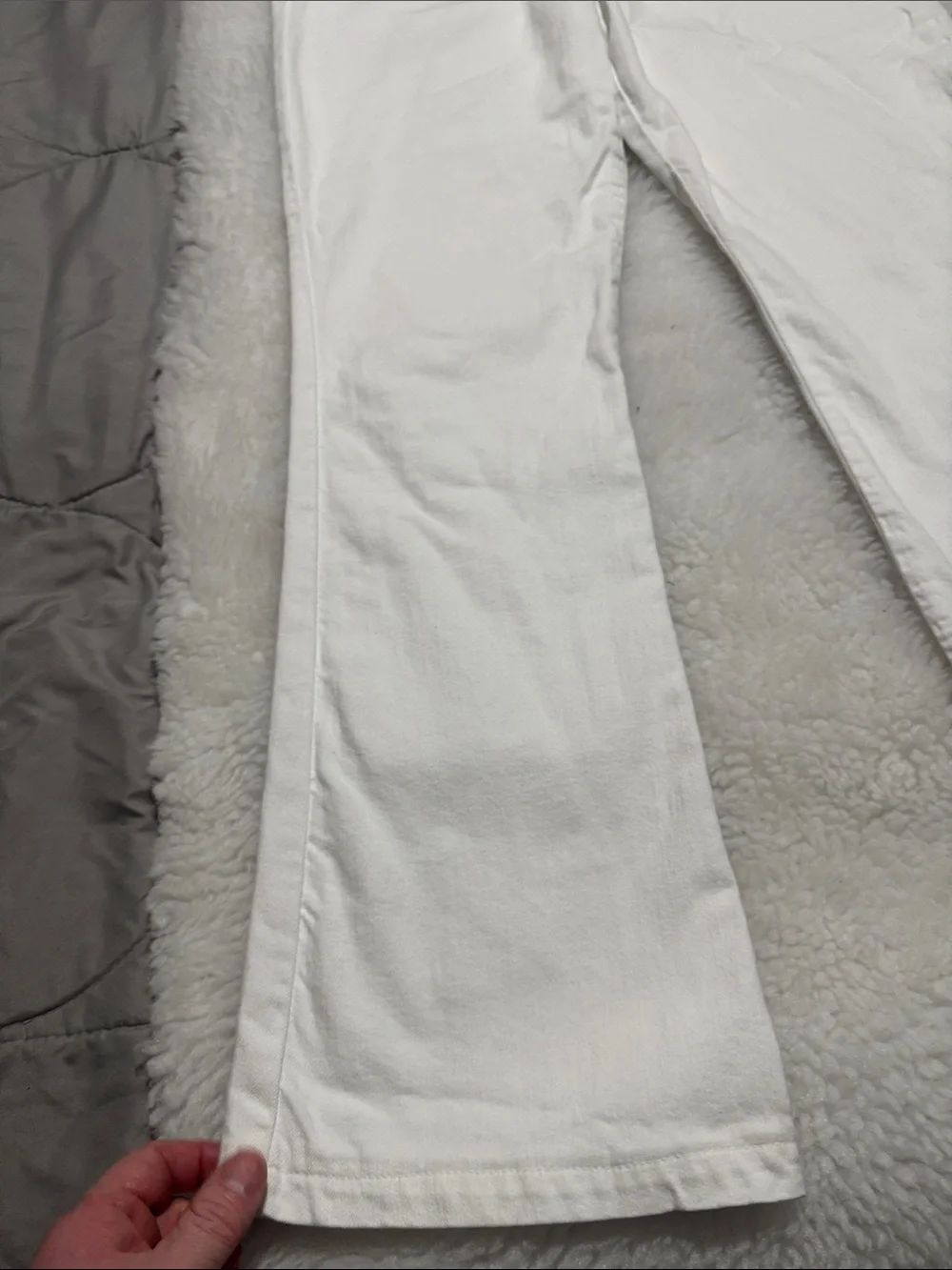 Michael Kors White Wide-Leg Flare Jeans